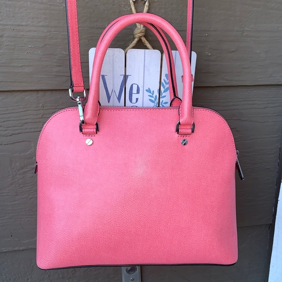 New Michael Kors Cynthia Domed Satchel Saffiano Retail $298 - Picture 4 of 11